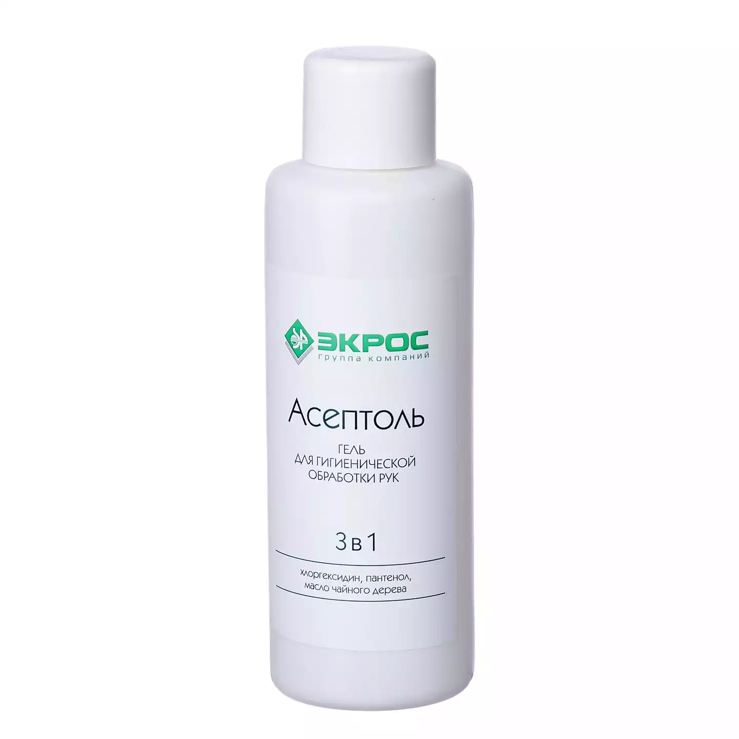 Асептоль (кожный антисептик) 100мл - гель для обработки рук, содержит Хлоргексидина биглюконат