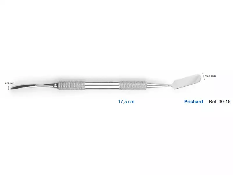 Распатор Prichard, двусторонний, длина 17,5 см, 4,5-10,5мм