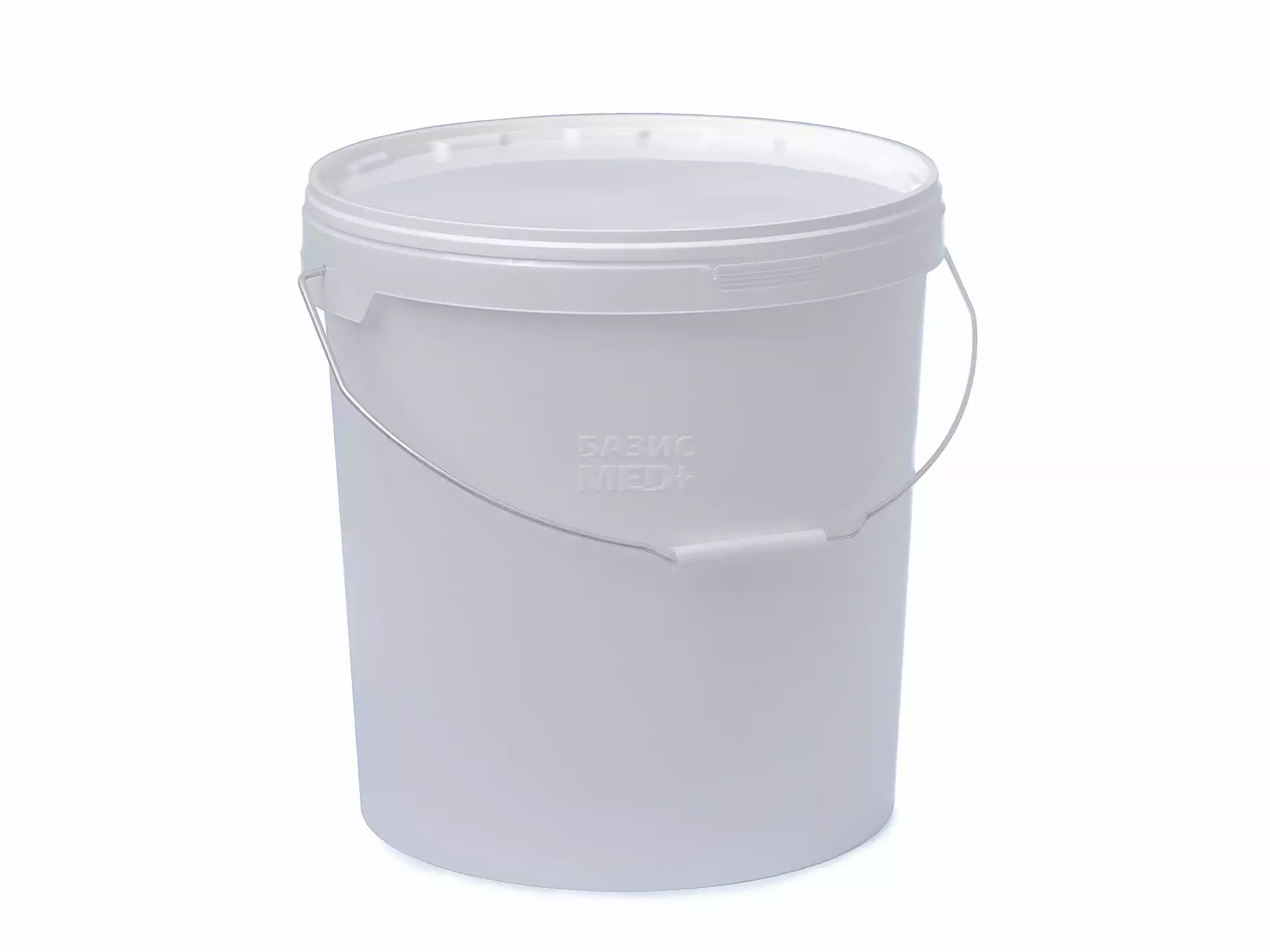 Бак 20,0л для сбора, хранения медицинских отходов (класс А) с крышкой, цвет белый, многоразовый