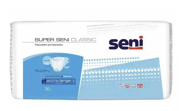 Подгузники Super Seni Classic Extra large по 30 шт