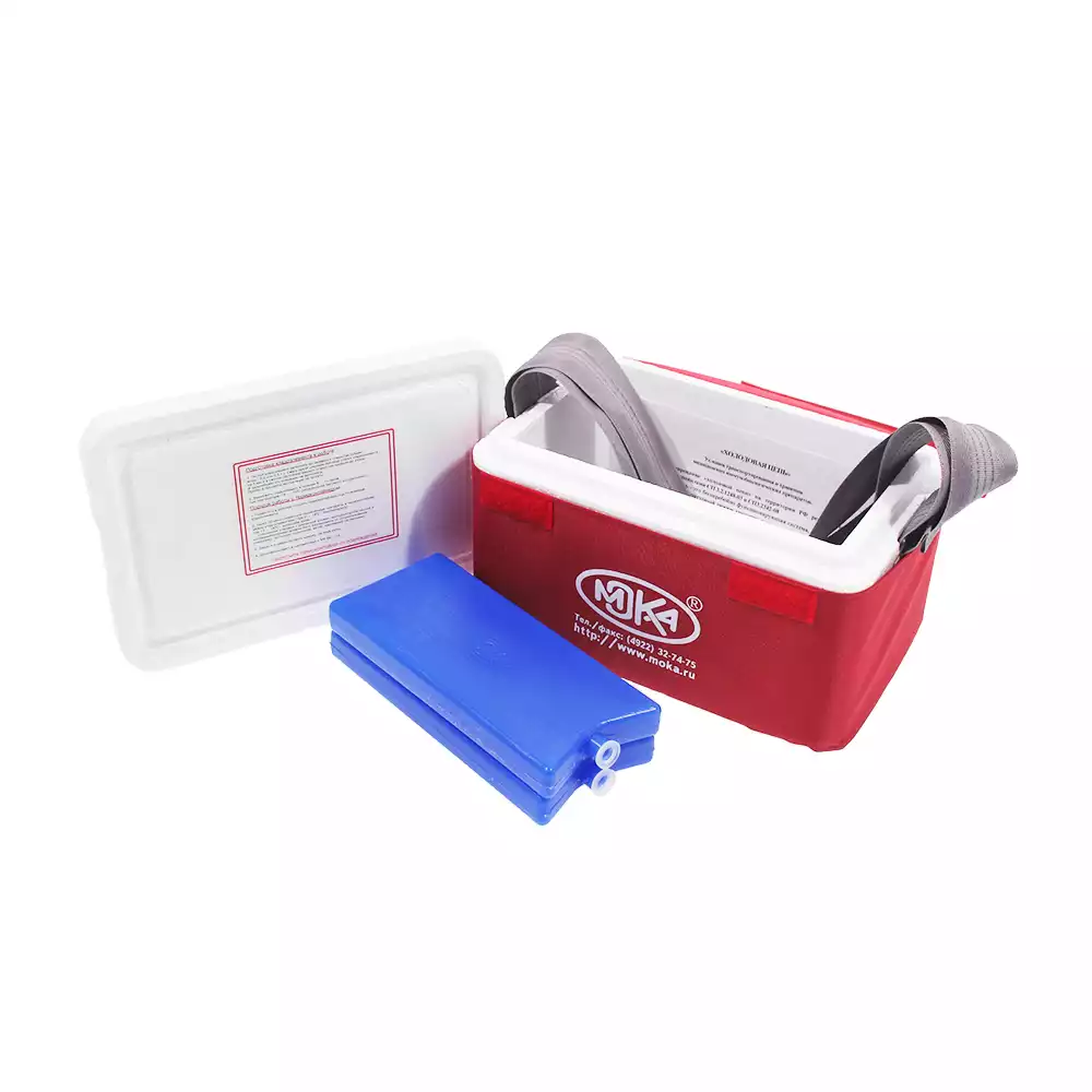 Термоконтейнер ТМ2-01 «МОКА», объем 1,5л,  горизонтальный, в комплекте 2 хладоэлемента,