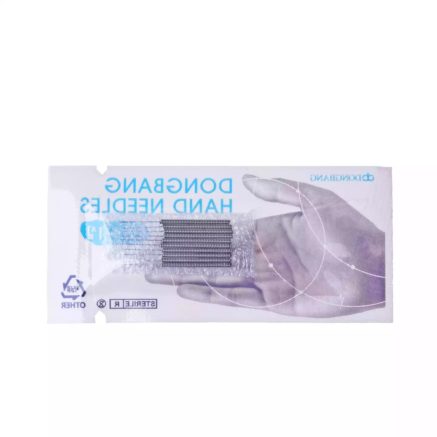 Игла акупунктурная стальная DB132, Стопа-Кисть" (для работы со стопой и кистью), размер 0,18х8мм, без направителя, нержавеющая сталь, упаковка 100шт